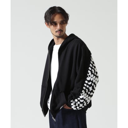 DISCOVERED（ディスカバード）別注CROCHET SLEEVE PARKA （グレー）｜詳細画像