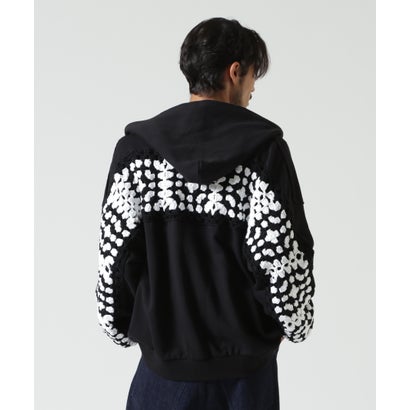 DISCOVERED（ディスカバード）別注CROCHET SLEEVE PARKA （グレー）｜詳細画像