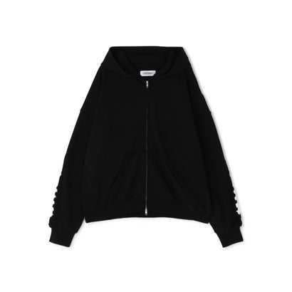 DISCOVERED（ディスカバード）別注CROCHET SLEEVE PARKA （グレー）｜詳細画像