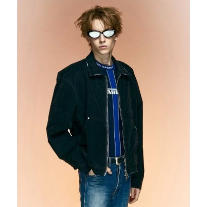 ANOTHER ROOM（アナザールーム）FLOCKY DENIM TRUCKER （ブラック）｜詳細画像