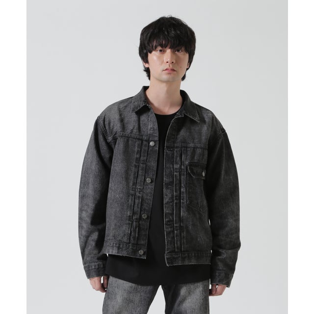 MINEDENIM (マインデニム) Denim Classic Trucker Jacket TYPE-1 BKU （ブラック）