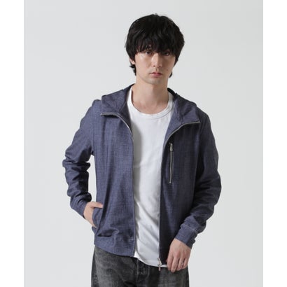 PIUORO DENIM PRINT ZIP PARKA （ブラック）｜詳細画像