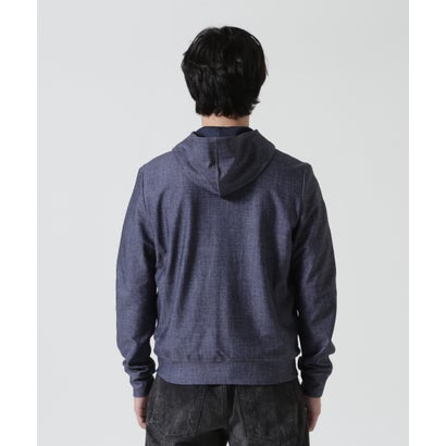 PIUORO DENIM PRINT ZIP PARKA （ブラック）｜詳細画像