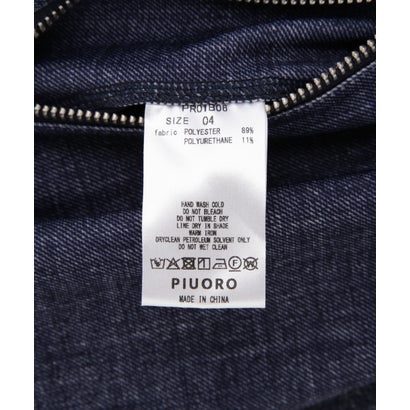 PIUORO DENIM PRINT ZIP PARKA （インディゴ7）｜詳細画像