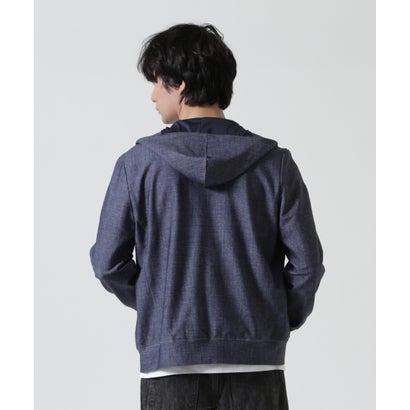 PIUORO DENIM PRINT ZIP PARKA （インディゴ7）｜詳細画像