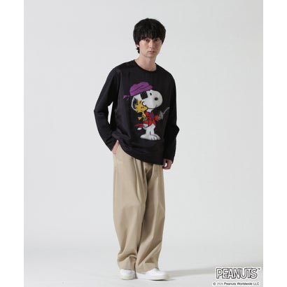 ビーセカンド B'2nd TRIPPY ART（トリッピーアート） PIRATE SNOOPY 3D L/S TEE （ブラック）｜詳細画像