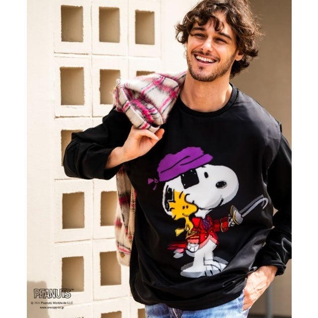 TRIPPY ART（トリッピーアート） PIRATE SNOOPY 3D L/S TEE （ブラック）