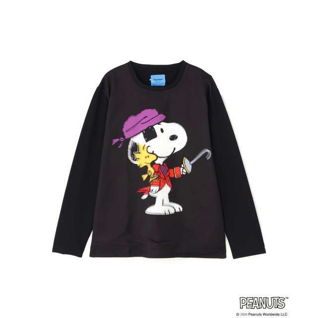 TRIPPY ART（トリッピーアート） PIRATE SNOOPY 3D L/S TEE （ブラック）