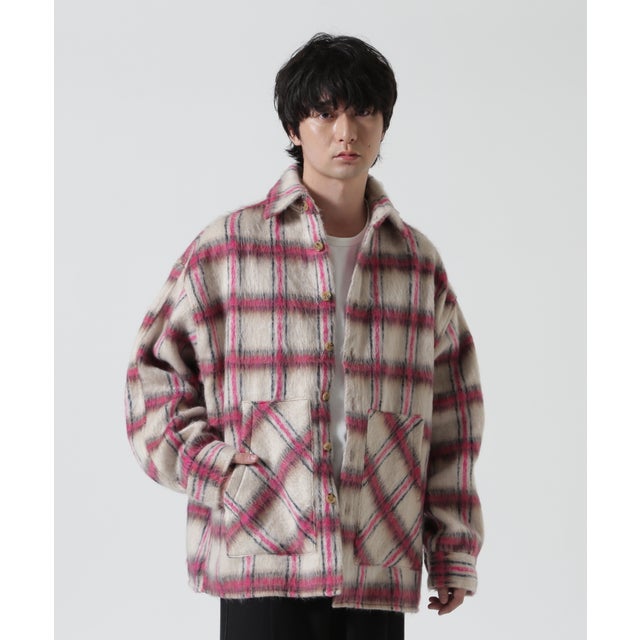 ANOTHER ROOM（アナザールーム） SHAGGY CHECK SHIRTS （ピンク）