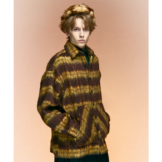 ANOTHER ROOM（アナザールーム） SHAGGY CHECK SHIRTS （ブラウン）