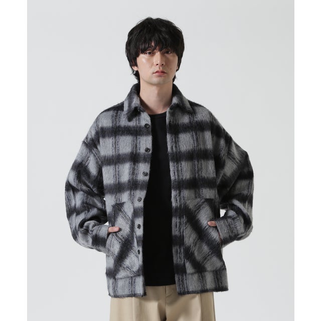 ANOTHER ROOM（アナザールーム） SHAGGY CHECK SHIRTS （ブラック）