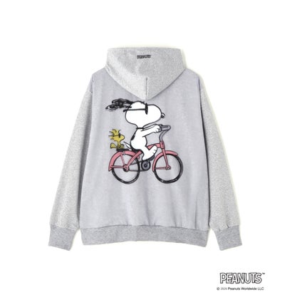 TRIPPY ART（トリッピーアート）BICYCLE SNOOPY 3D ZIP SWEAT PK （グレー）｜詳細画像