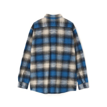 ビーセカンド B'2nd MINEDENIM（マインデニム） Heavy Cotton Flannel Ombre Work Shirt （ブルー）｜詳細画像