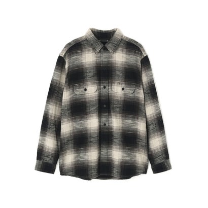 ビーセカンド B'2nd MINEDENIM（マインデニム） Heavy Cotton Flannel Ombre Work Shirt （ブルー）｜詳細画像