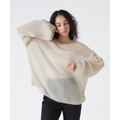 YENN／SHEER MOHAIR KNIT PO／263 （グレー）｜詳細画像