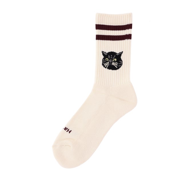 ROSTER SOX/ロスターソックス CAT SOCKS キャットソックス MENS WOMENS （アイボリー2）
