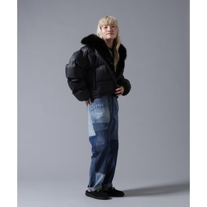 ビーバー BEAVER B omnivore/ビーオムニボー NYLON FUR STAND BLOUSON （ブラック）｜詳細画像