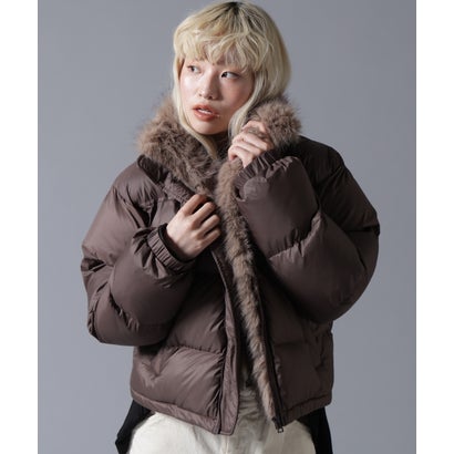 ビーバー BEAVER B omnivore/ビーオムニボー NYLON FUR STAND BLOUSON （ブラック）｜詳細画像