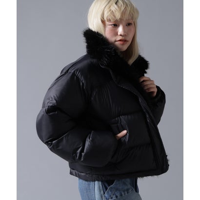 ビーバー BEAVER B omnivore/ビーオムニボー NYLON FUR STAND BLOUSON （ブラック）｜詳細画像