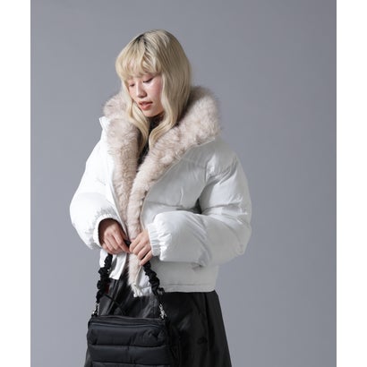 ビーバー BEAVER B omnivore/ビーオムニボー NYLON FUR STAND BLOUSON （オフホワイト3）｜詳細画像