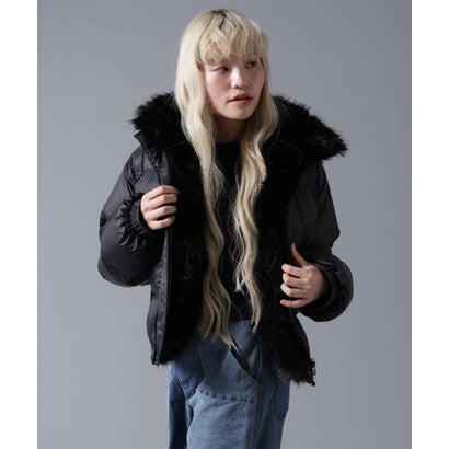 ビーバー BEAVER B omnivore/ビーオムニボー NYLON FUR STAND BLOUSON （ブラウン）｜詳細画像