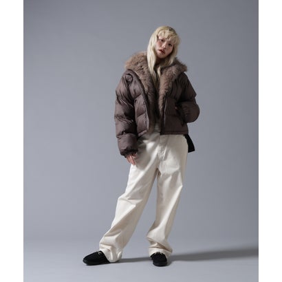 ビーバー BEAVER B omnivore/ビーオムニボー NYLON FUR STAND BLOUSON （ブラウン）｜詳細画像