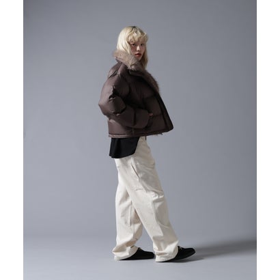 ビーバー BEAVER B omnivore/ビーオムニボー NYLON FUR STAND BLOUSON （ブラウン）｜詳細画像