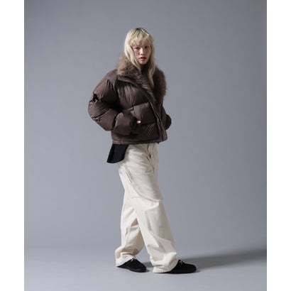 ビーバー BEAVER B omnivore/ビーオムニボー NYLON FUR STAND BLOUSON （ブラウン）｜詳細画像