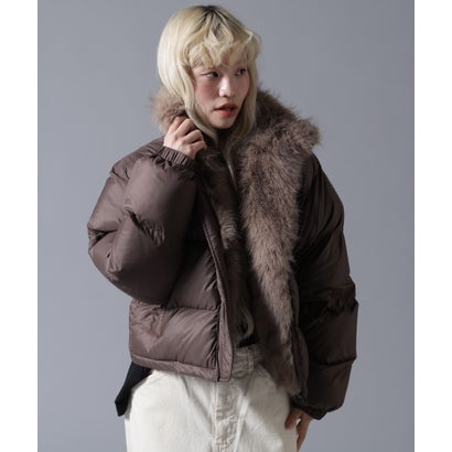 ビーバー BEAVER B omnivore/ビーオムニボー NYLON FUR STAND BLOUSON （ブラウン）｜詳細画像