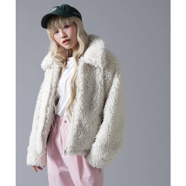 B omnivore/ビーオムニボー BOA COLLAR BLOUSON （オフホワイト3）