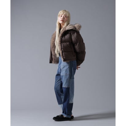 ビーバー BEAVER B omnivore/ビーオムニボー NYLON FUR HOOD BLOUSON （ブラウン）｜詳細画像