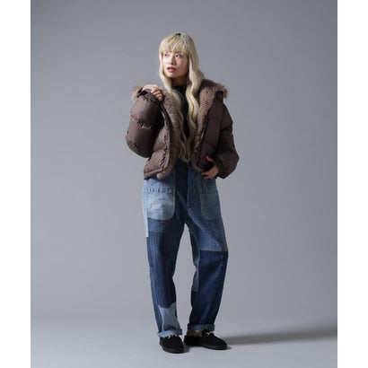 ビーバー BEAVER B omnivore/ビーオムニボー NYLON FUR HOOD BLOUSON （ブラウン）｜詳細画像