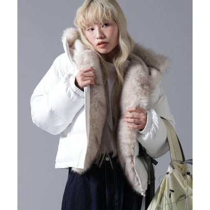 ビーバー BEAVER B omnivore/ビーオムニボー NYLON FUR HOOD BLOUSON （ブラウン）｜詳細画像