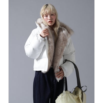 ビーバー BEAVER B omnivore/ビーオムニボー NYLON FUR HOOD BLOUSON （オフホワイト3）｜詳細画像
