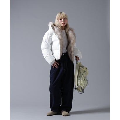 ビーバー BEAVER B omnivore/ビーオムニボー NYLON FUR HOOD BLOUSON （オフホワイト3）｜詳細画像