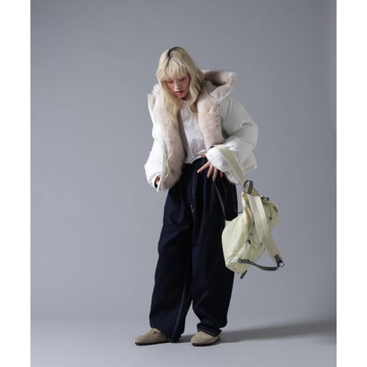 ビーバー BEAVER B omnivore/ビーオムニボー NYLON FUR HOOD BLOUSON （オフホワイト3）｜詳細画像