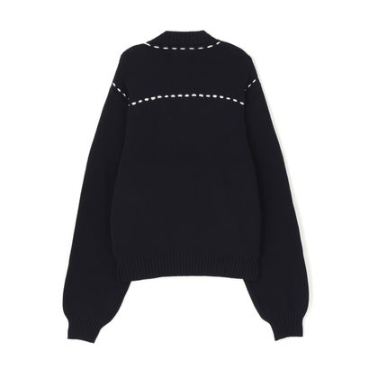 ビーバー BEAVER B omnivore/ビーオムニボー STITCH KNIT CARDIGAN （グレー）｜詳細画像