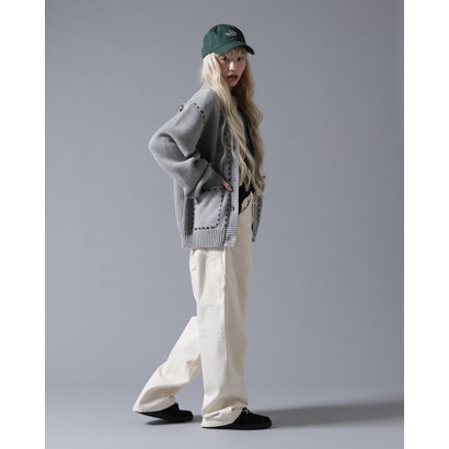 ビーバー BEAVER B omnivore/ビーオムニボー STITCH KNIT CARDIGAN （グレー）｜詳細画像