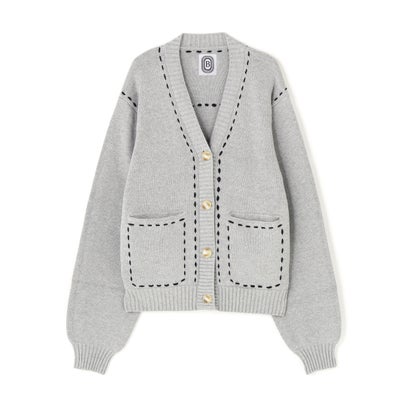 ビーバー BEAVER B omnivore/ビーオムニボー STITCH KNIT CARDIGAN （グレー）｜詳細画像