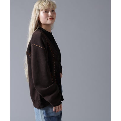 ビーバー BEAVER B omnivore/ビーオムニボー STITCH KNIT CARDIGAN （グレー）｜詳細画像