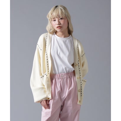 ビーバー BEAVER B omnivore/ビーオムニボー STITCH KNIT CARDIGAN （グレー）｜詳細画像