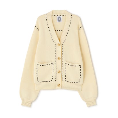 ビーバー BEAVER B omnivore/ビーオムニボー STITCH KNIT CARDIGAN （ブラック）｜詳細画像