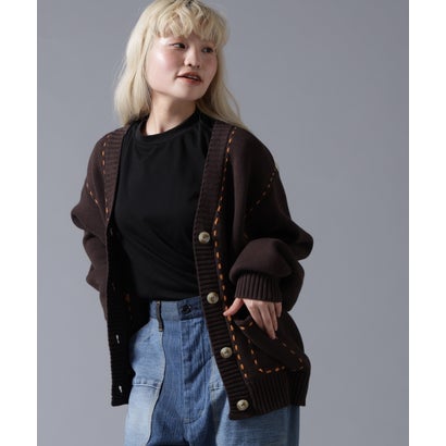 ビーバー BEAVER B omnivore/ビーオムニボー STITCH KNIT CARDIGAN （ブラック）｜詳細画像