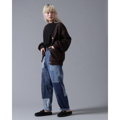 ビーバー BEAVER B omnivore/ビーオムニボー STITCH KNIT CARDIGAN （ブラック）｜詳細画像