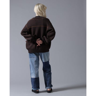 ビーバー BEAVER B omnivore/ビーオムニボー STITCH KNIT CARDIGAN （ブラック）｜詳細画像