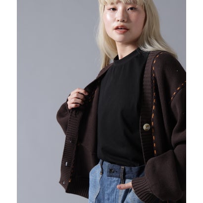 ビーバー BEAVER B omnivore/ビーオムニボー STITCH KNIT CARDIGAN （ブラウン）｜詳細画像