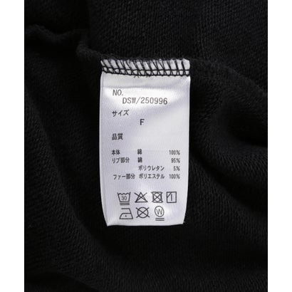 B omnivore/ビーオムニボー FUR SWEAT HOODY レディース （ブラック）｜詳細画像