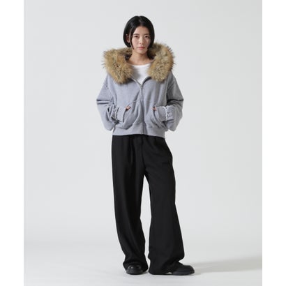 B omnivore/ビーオムニボー FUR SWEAT HOODY レディース （ブラック）｜詳細画像
