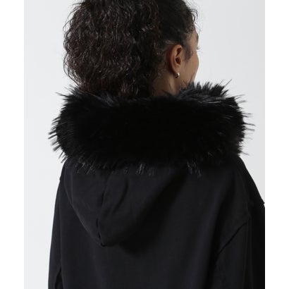B omnivore/ビーオムニボー FUR SWEAT HOODY レディース （ブラック）｜詳細画像