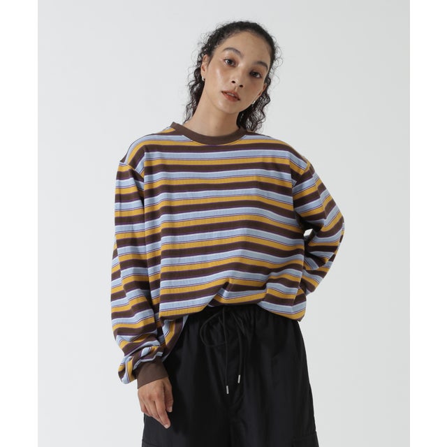 B omnivore/ビーオムニボー クラシックボーダーT （WOMEN'S） （ブラウン）